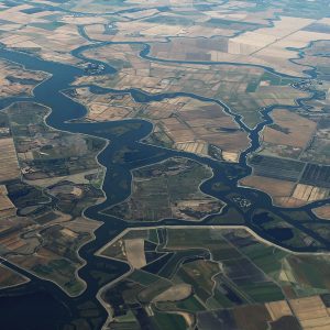San Joaquin Delta, USA: an aerial view.