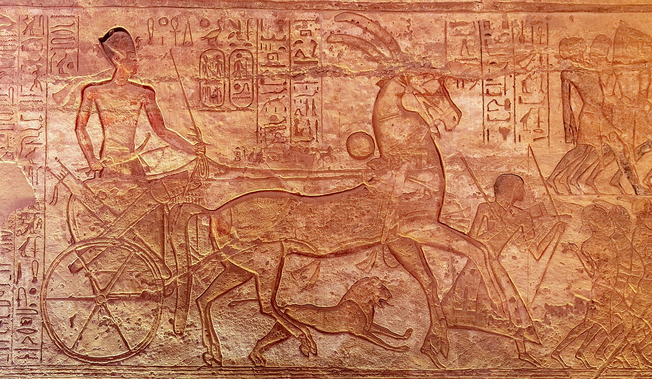 Abu Simbel: a relief detail in the temple of Ramesses II, 2022.