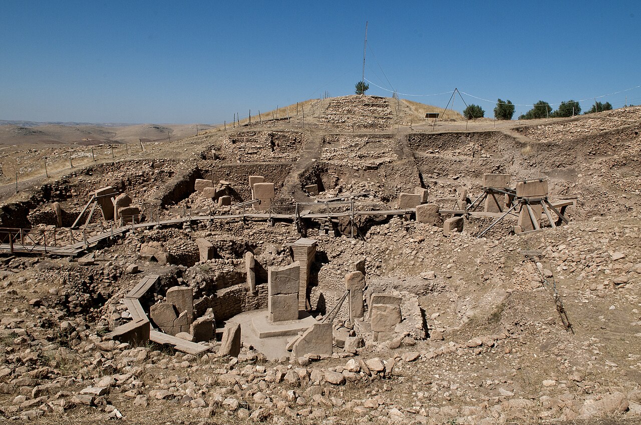 Göbekli Tepe, Şanlıurfa: a view of the archaeological site.
